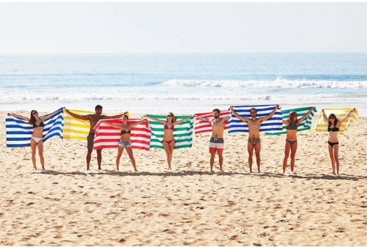 Dock and Bay Red Beach Towel