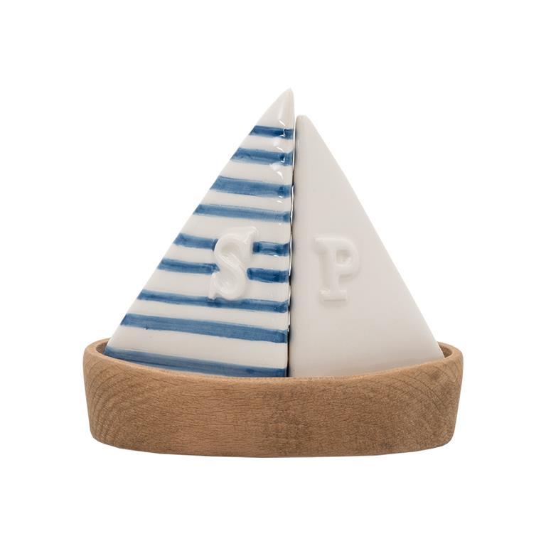 Salt and Pepper Sail Boat at Home and Bay