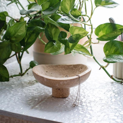 Delabole Travertine Bowl by Arthur Cameron