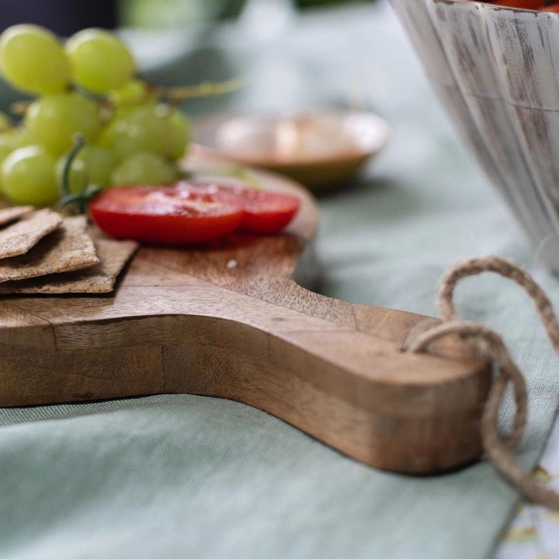 Troyes Small Chevron Patterned Wooden Serving Board by Arthur Cameron