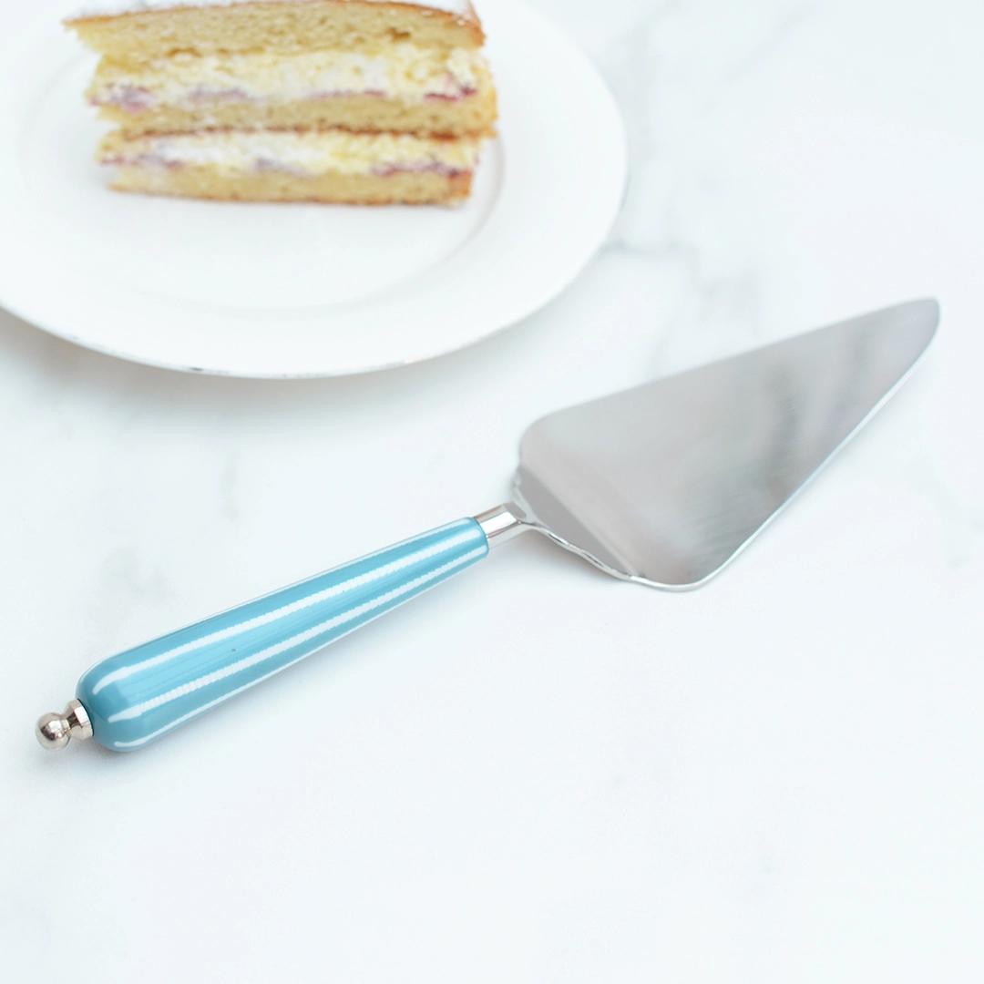 Turquoise Artisan Cake Server