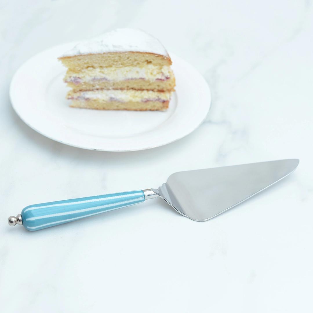 Turquoise Artisan Cake Server