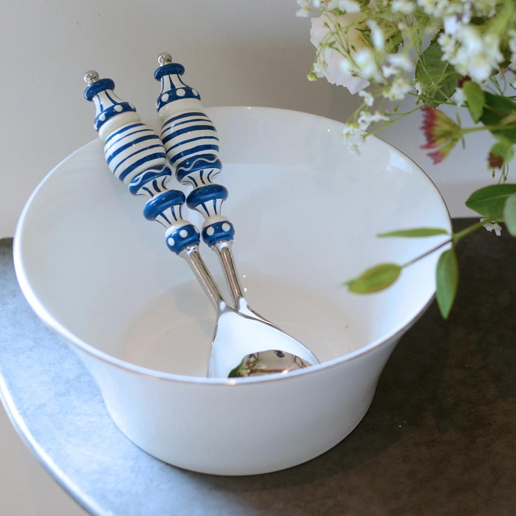 Hand Painted Serving Spoon Set by Blue & White Co