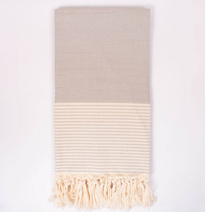 The Amalfi Hammam Towel in Pearl Grey