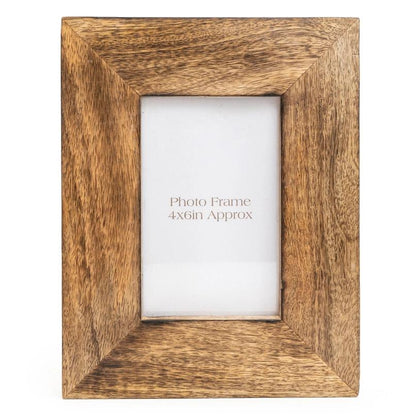 Dark Brown Wedge Photo Frame Mango Wood