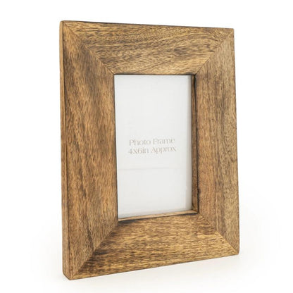 Dark Brown Wedge Photo Frame Mango Wood