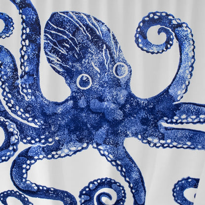 Octopus Blue Shower Curtain