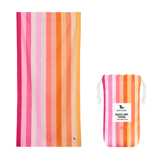 XL Miami Sorbet Beach Towel by Dock & Bay