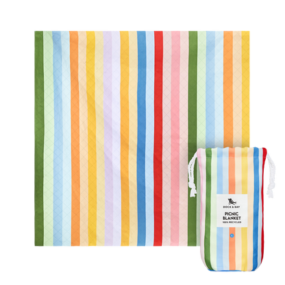 Candy Stripes Picnic Blanket bu Dock & Bay