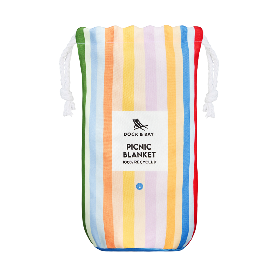 Candy Stripes Picnic Blanket bu Dock & Bay