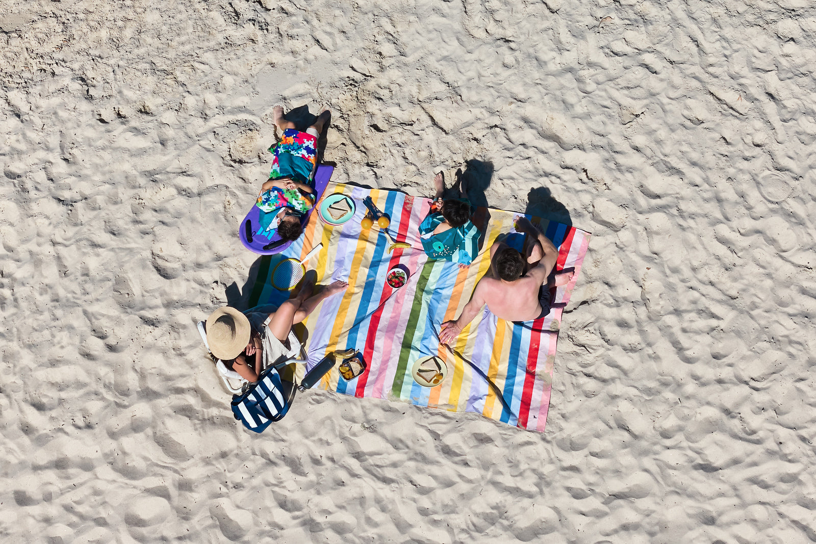 Candy Stripes Picnic Blanket bu Dock & Bay