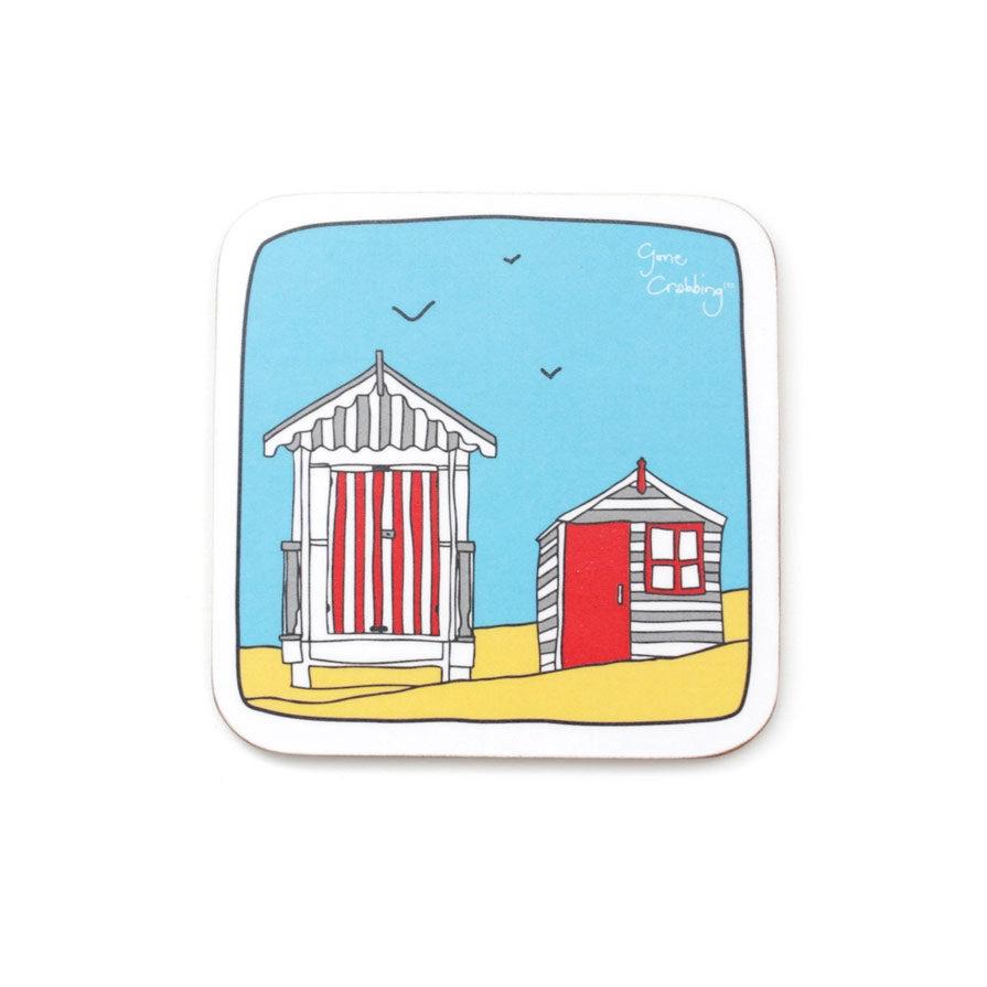 Beach Hut Coaster by Gone Crabbing