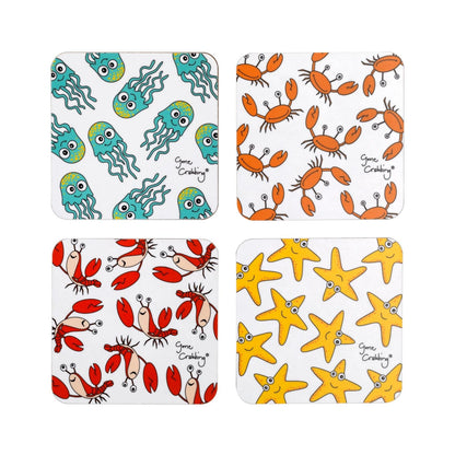 Little Lobster Sealife Coasters set/2 by Gone Cabbing