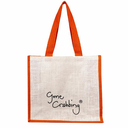 Crabby Old Bag Jute Bag by Gone Crabbing