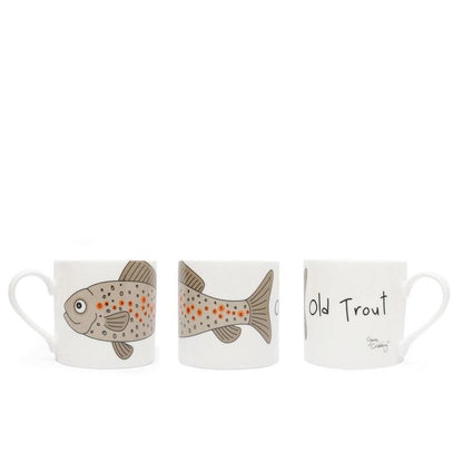 Old Trout Large Mug by Gone Crabbing