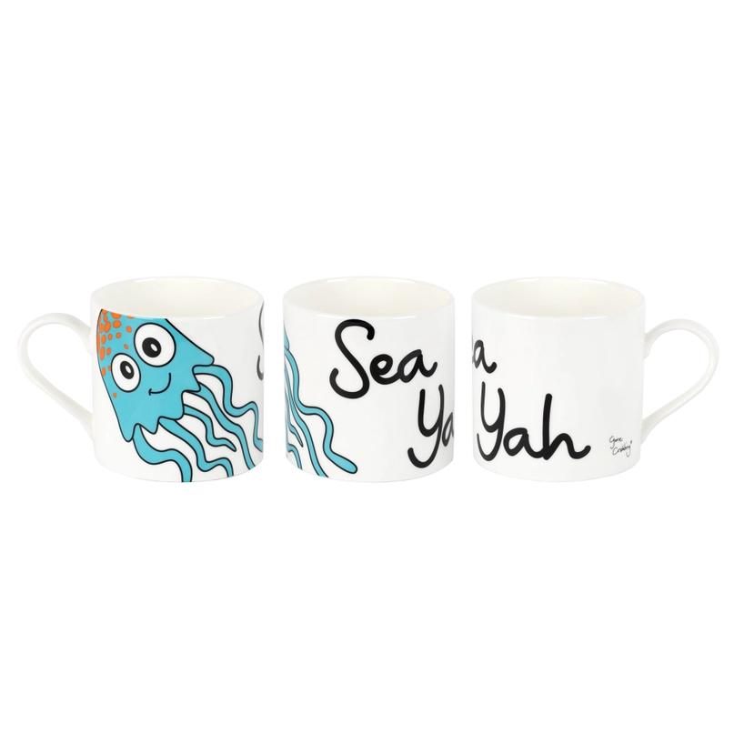 Sea Yah Large Mug by Gone Crabbing