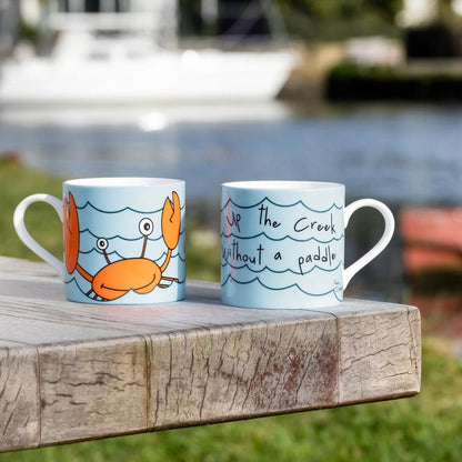 Up the Creek Without A Paddle Large Mug by Gone Crabbing