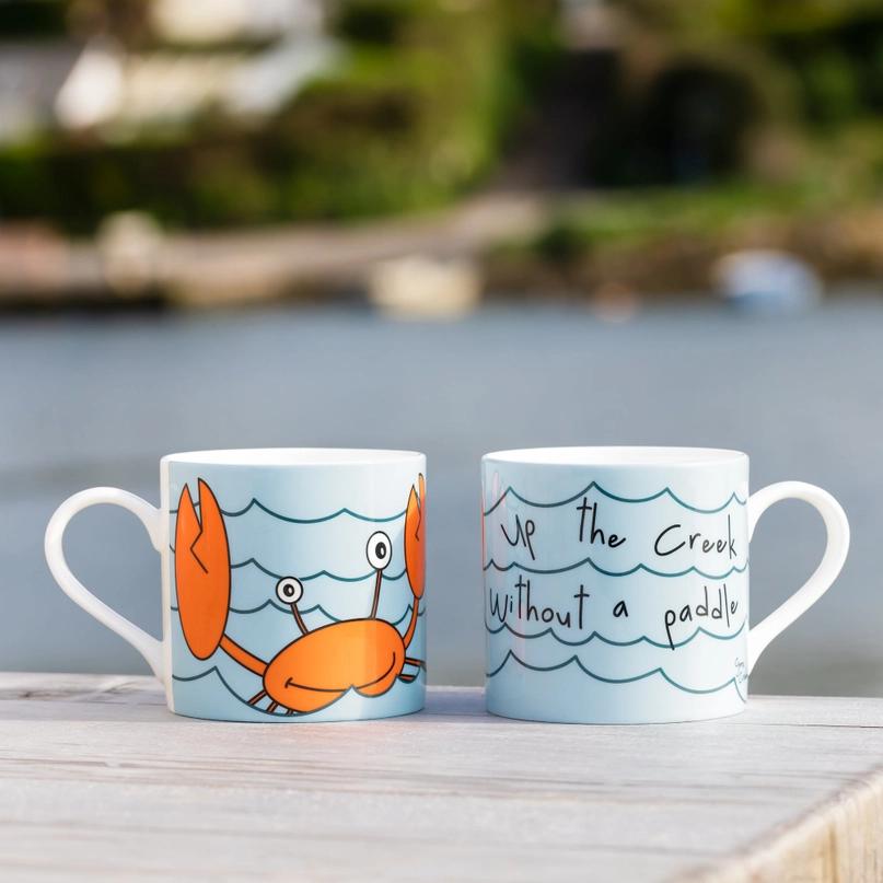 Up the Creek Without A Paddle Large Mug by Gone Crabbing