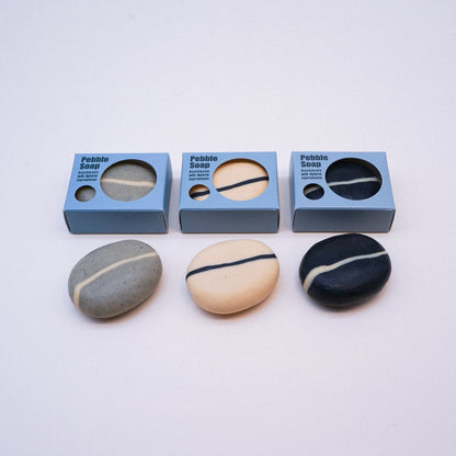 Seaside Pebble Soap, Grey and White by Hana Blossom