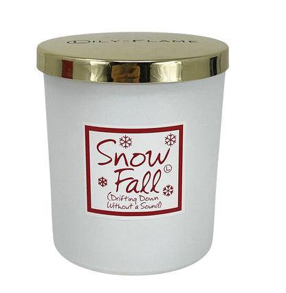 Snowfall Gold Top Glass Jar Scented Candle