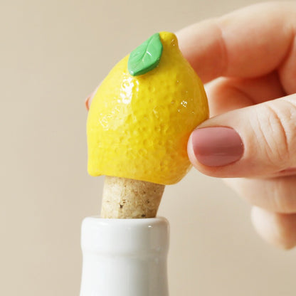 Lisa Angel Lemon Cork Bottle Stopper