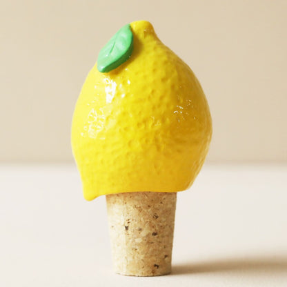 Lisa Angel Lemon Cork Bottle Stopper