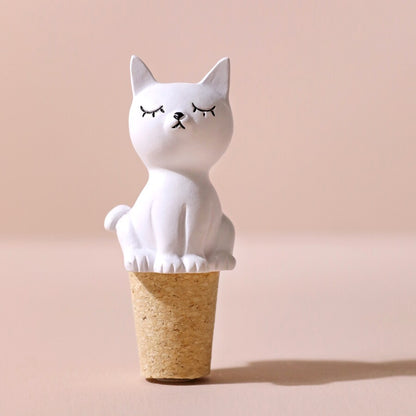 Seated Cat Bottle Stopper