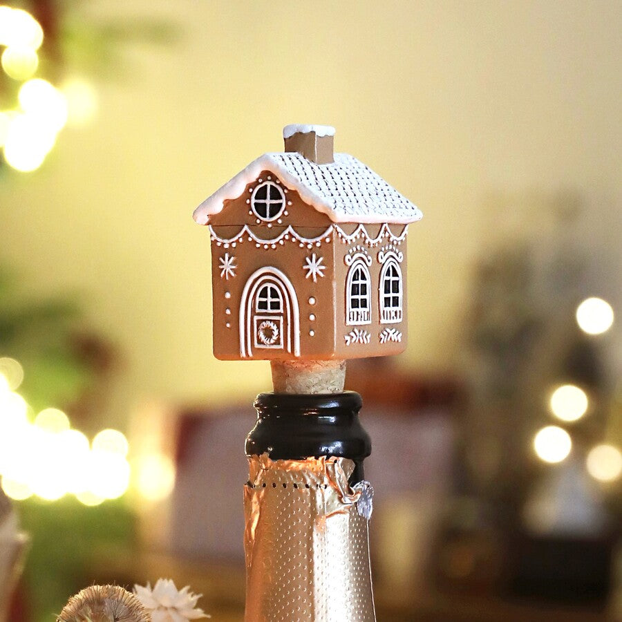 Lisa Angel Gingerbread House Bottle Stopper