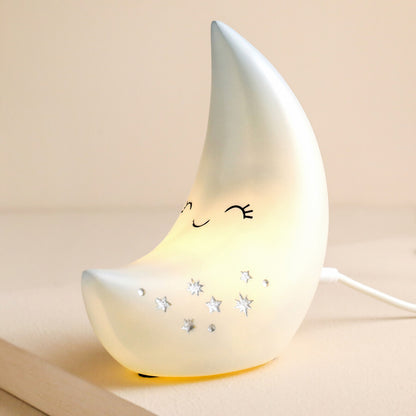 Smiling Crescent Moon Led Night Light