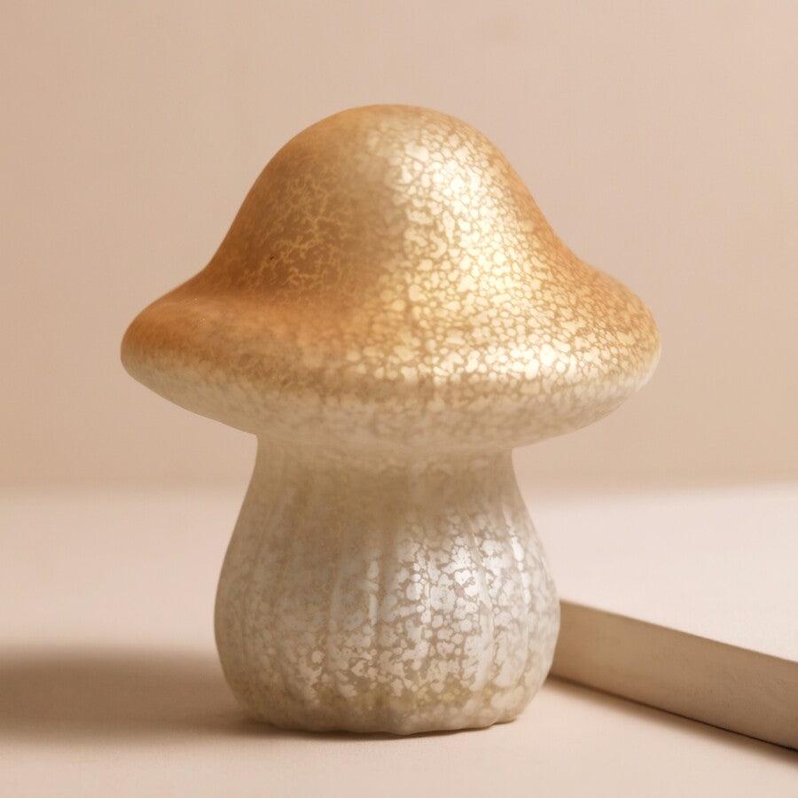 Medium Neutral Glass Mushroom Light