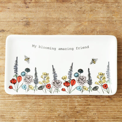 Long Wildflower Amazing Friend Trinket Dish