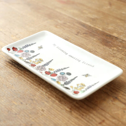 Long Wildflower Amazing Friend Trinket Dish