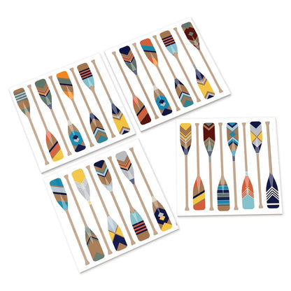 Oars Ceramic Coasters x4 by Mustard & Gray