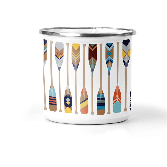 Oars Enamel Metal Tin Cup by Mustard & Gray