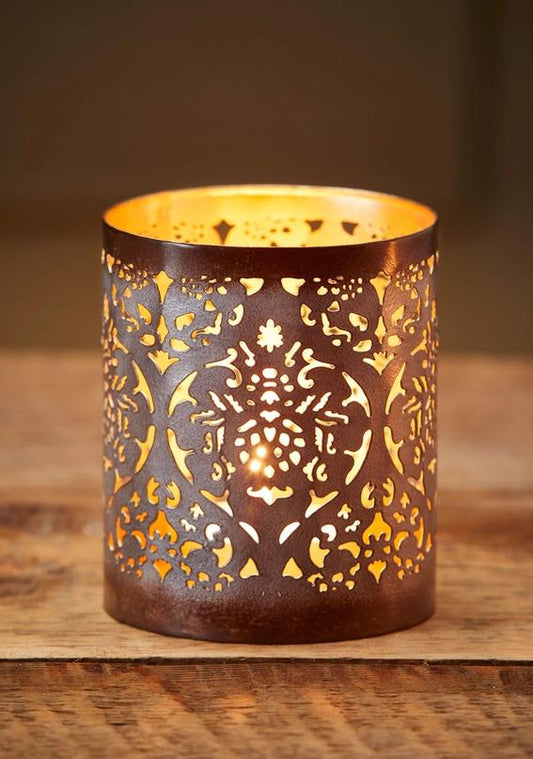 Namaste Metal Cutwork Votive Holder