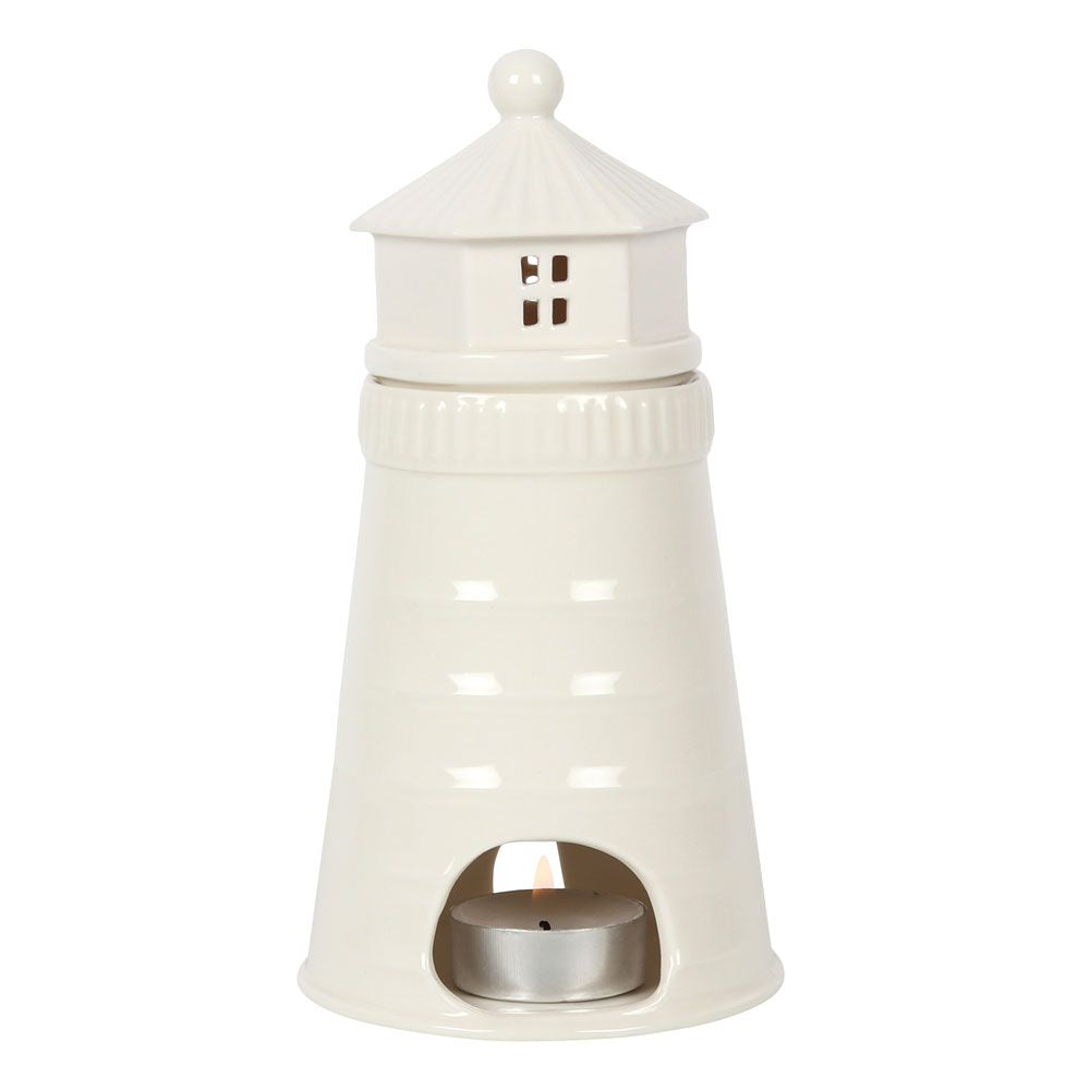 Nautical White Lighthouse Oil Burner and Wax Warmer