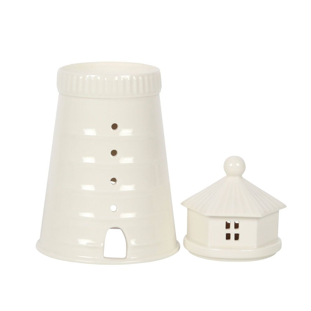 Nautical White Lighthouse Oil Burner and Wax Warmer