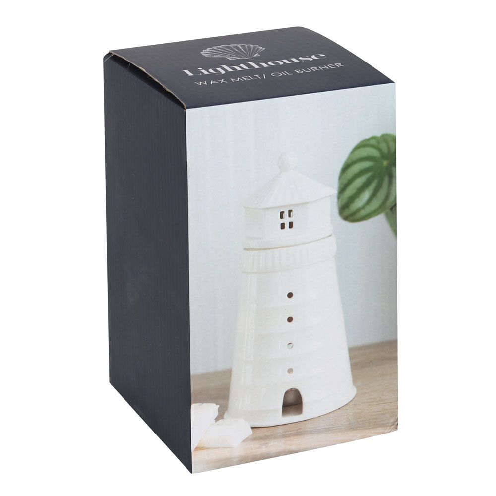 Nautical White Lighthouse Oil Burner and Wax Warmer