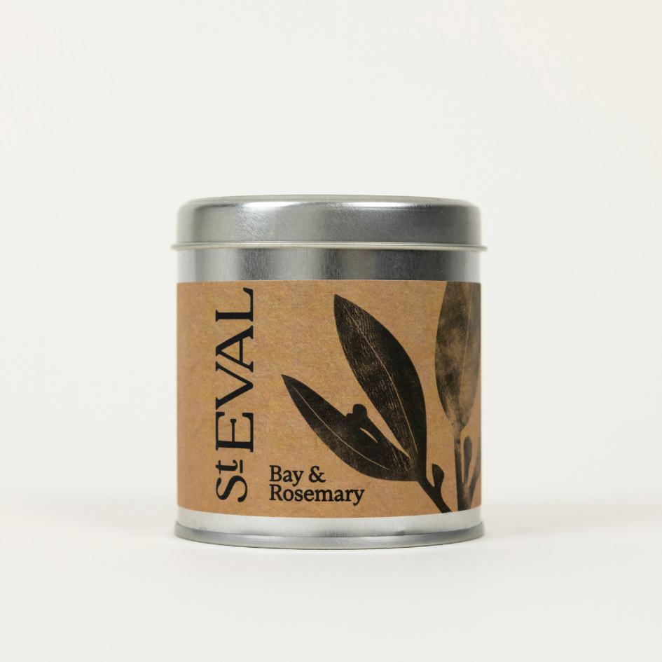 St Eval Bay & Rosemary Scented Tin Candle