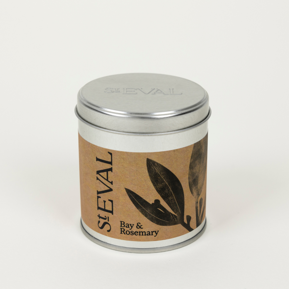 St Eval Bay & Rosemary Scented Tin Candle