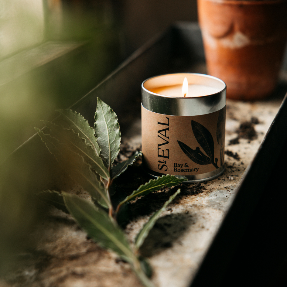 St Eval Bay & Rosemary Scented Tin Candle