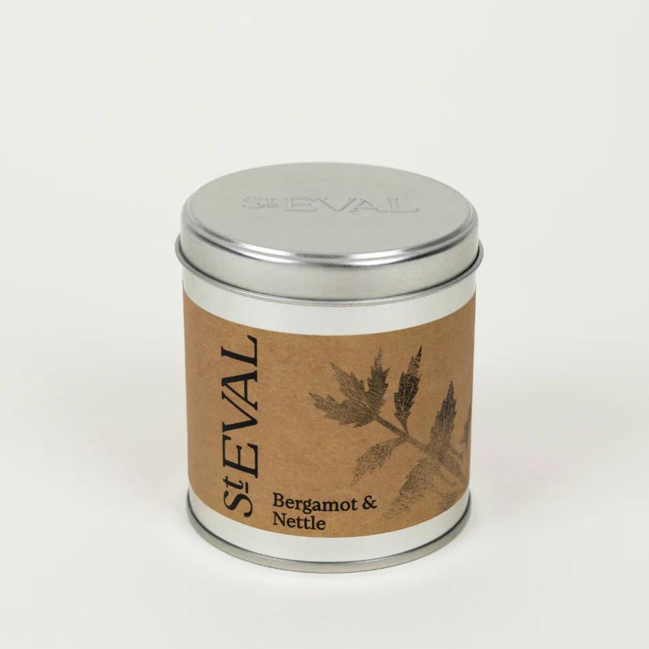 St Eval Bergamot & Nettle Scented Tin Candle