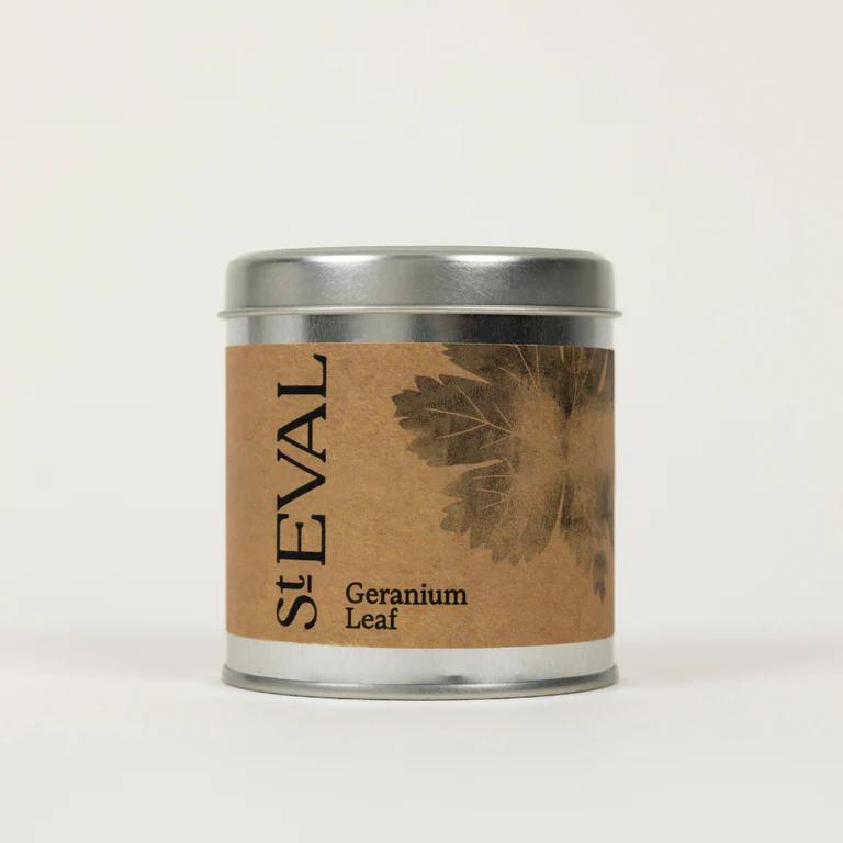 St Eval Geranium Leaf Scented Tin Candle