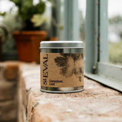 St Eval Geranium Leaf Scented Tin Candle