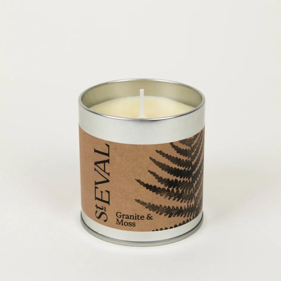 St Eval Granite & Moss Scented Tin Candle