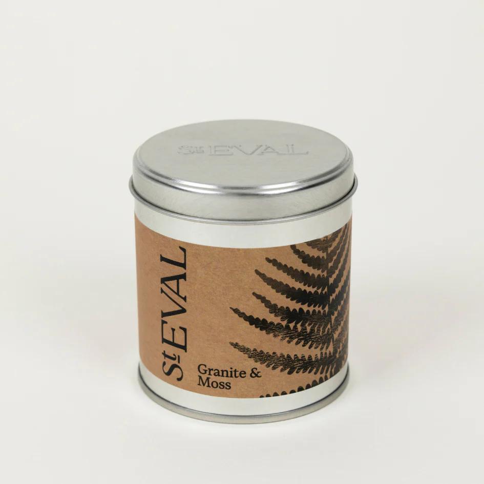 St Eval Granite & Moss Scented Tin Candle