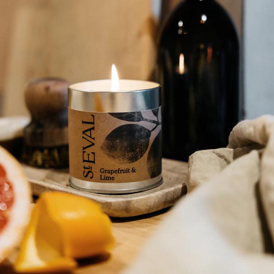 St Eval Grapefruit & Lime Scented Tin Candle