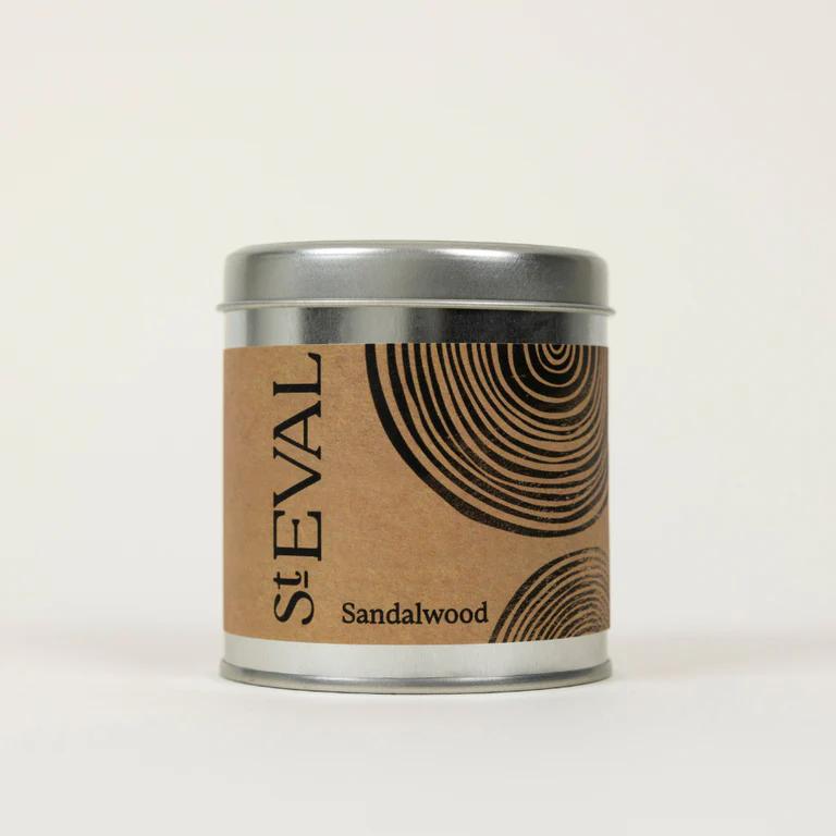 St Eval Sandalwood Scented Tin Candle