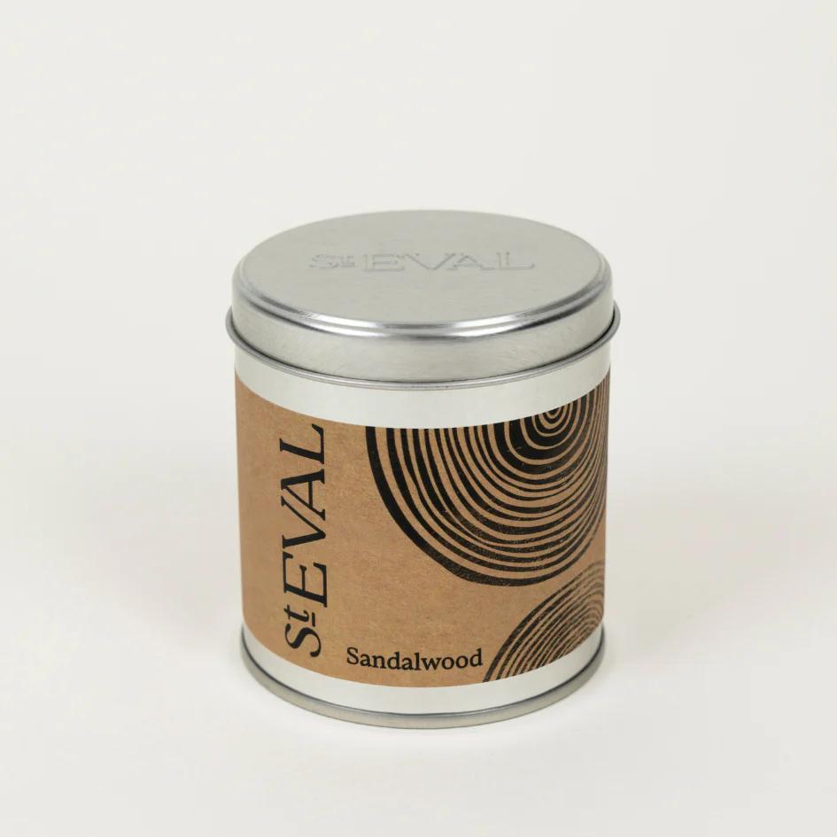 St Eval Sandalwood Scented Tin Candle