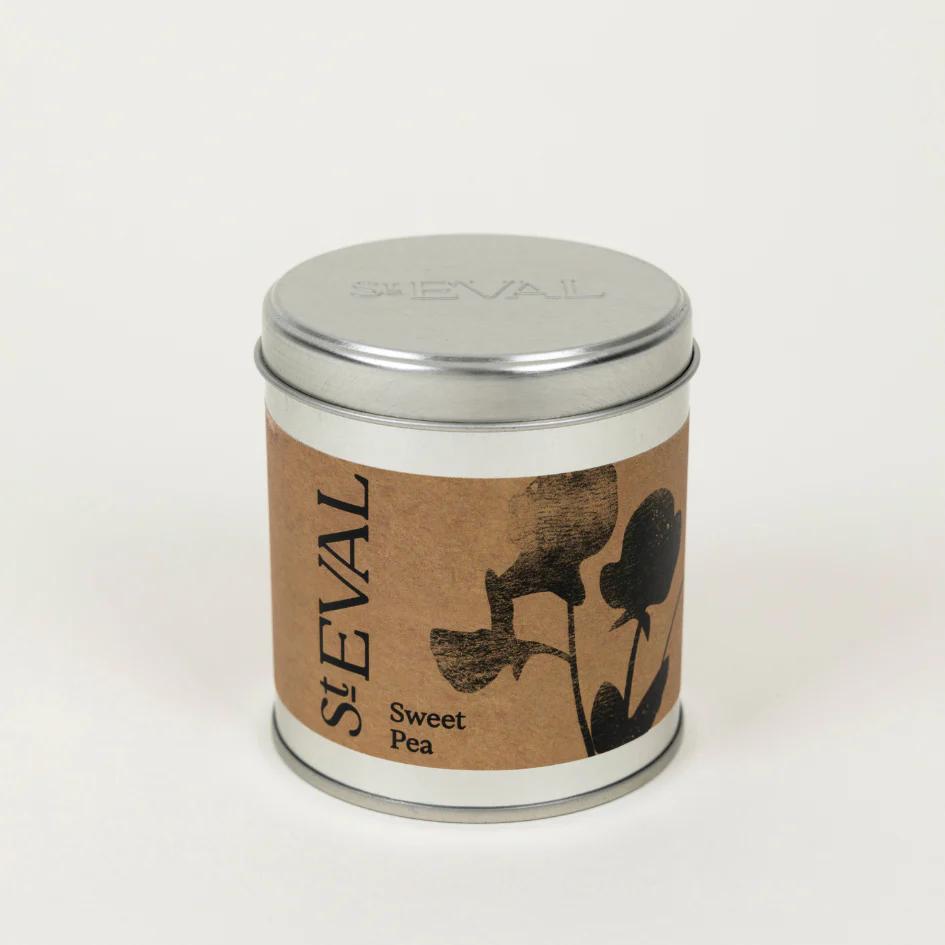 St Eval Sweet Pea Scented Tin Candle